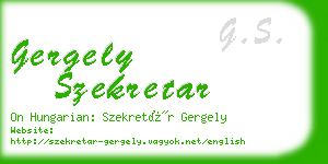 gergely szekretar business card